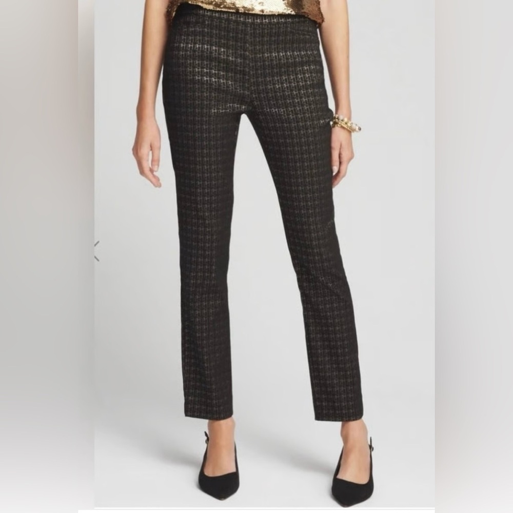 Chico's So Slimming Brigitte
Metallic Tiles Ankle Pant, Chicos Size: 3R
